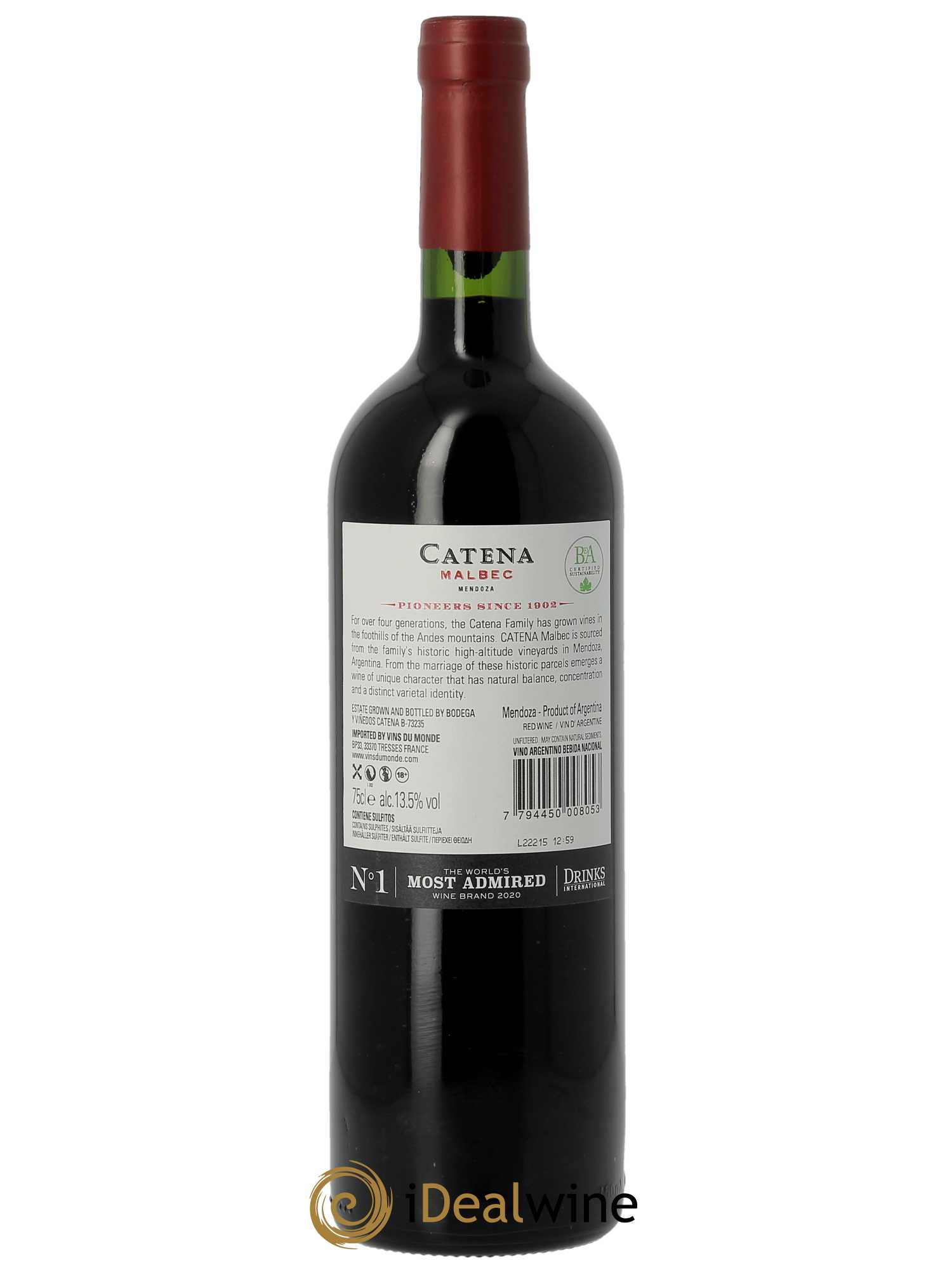 Mendoza Catena Zapata Malbec  2020 - Lot de 1 Bouteille