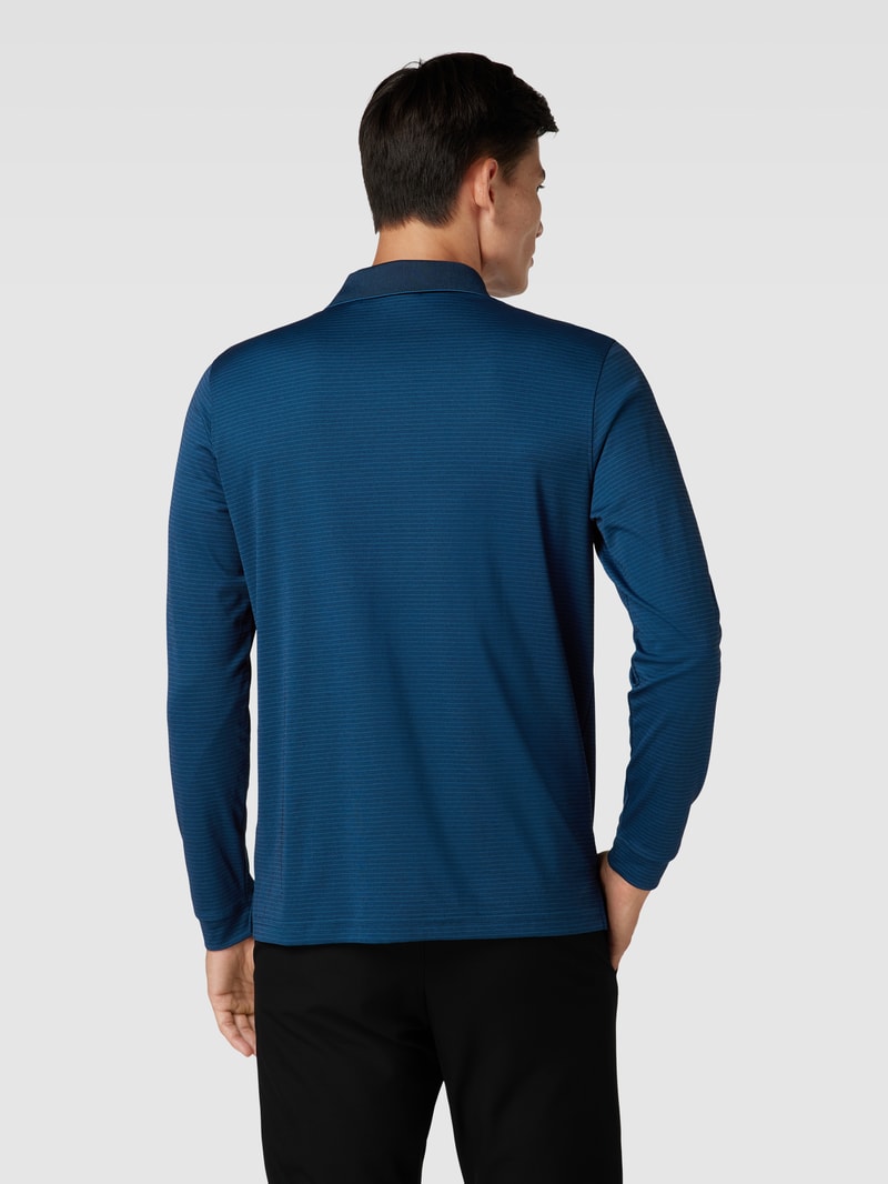 Poloshirt mit Streifenmuster in petrol
