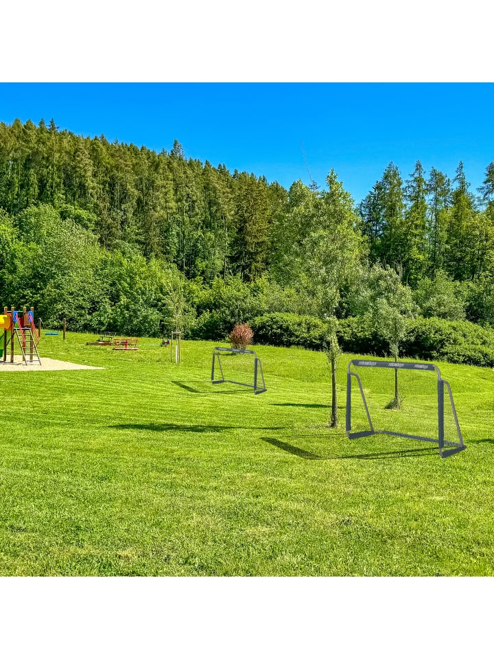 relaxdays 2 x Fußballtor in Grau - (B)150 x (H)110 x (T)75 cm günstig kaufen onesize