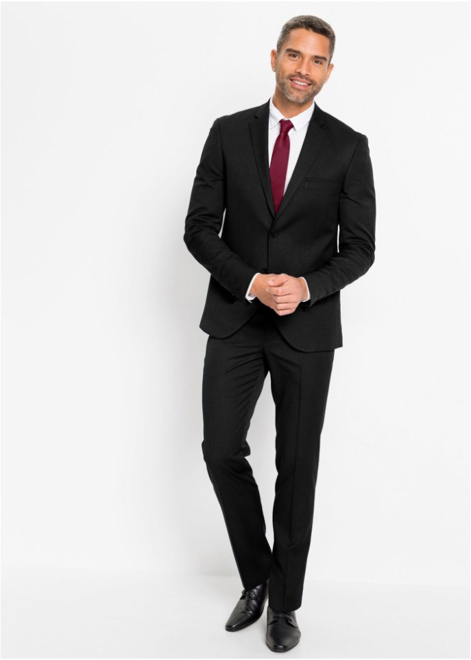 Anzug (3-tlg.Set): Sakko, Hose, Krawatte, Slim Fit