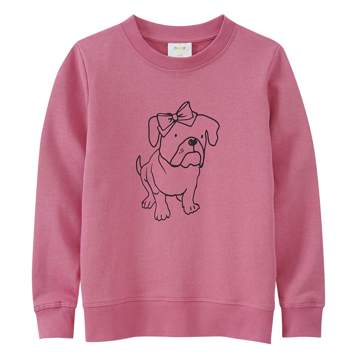 Mädchen Sweatshirt mit Hunde-Print