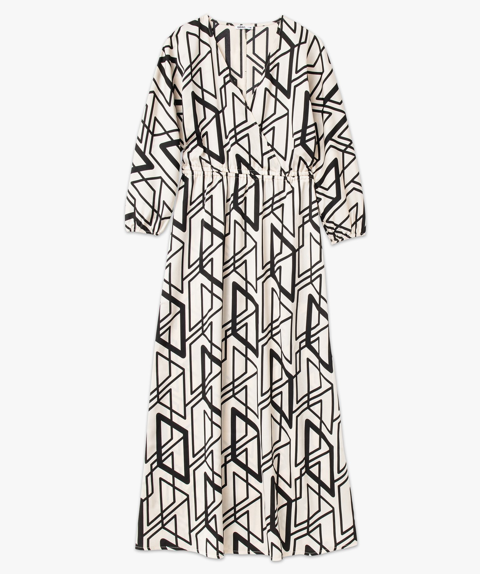 Robe imprimée avec manches 3/4 femme imprime | GEMO
