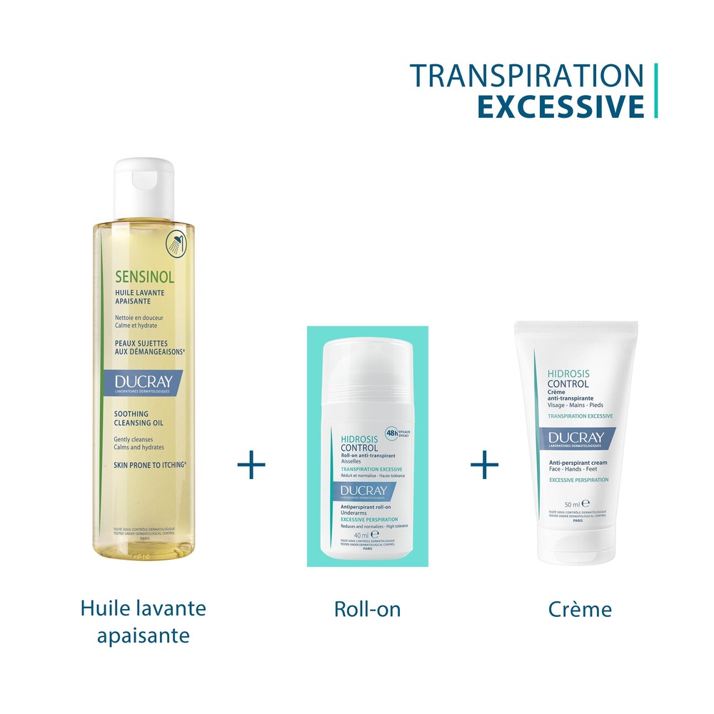 Ducray Hidrosis Control déodorant roll-on aisselles 40ml Déodorant