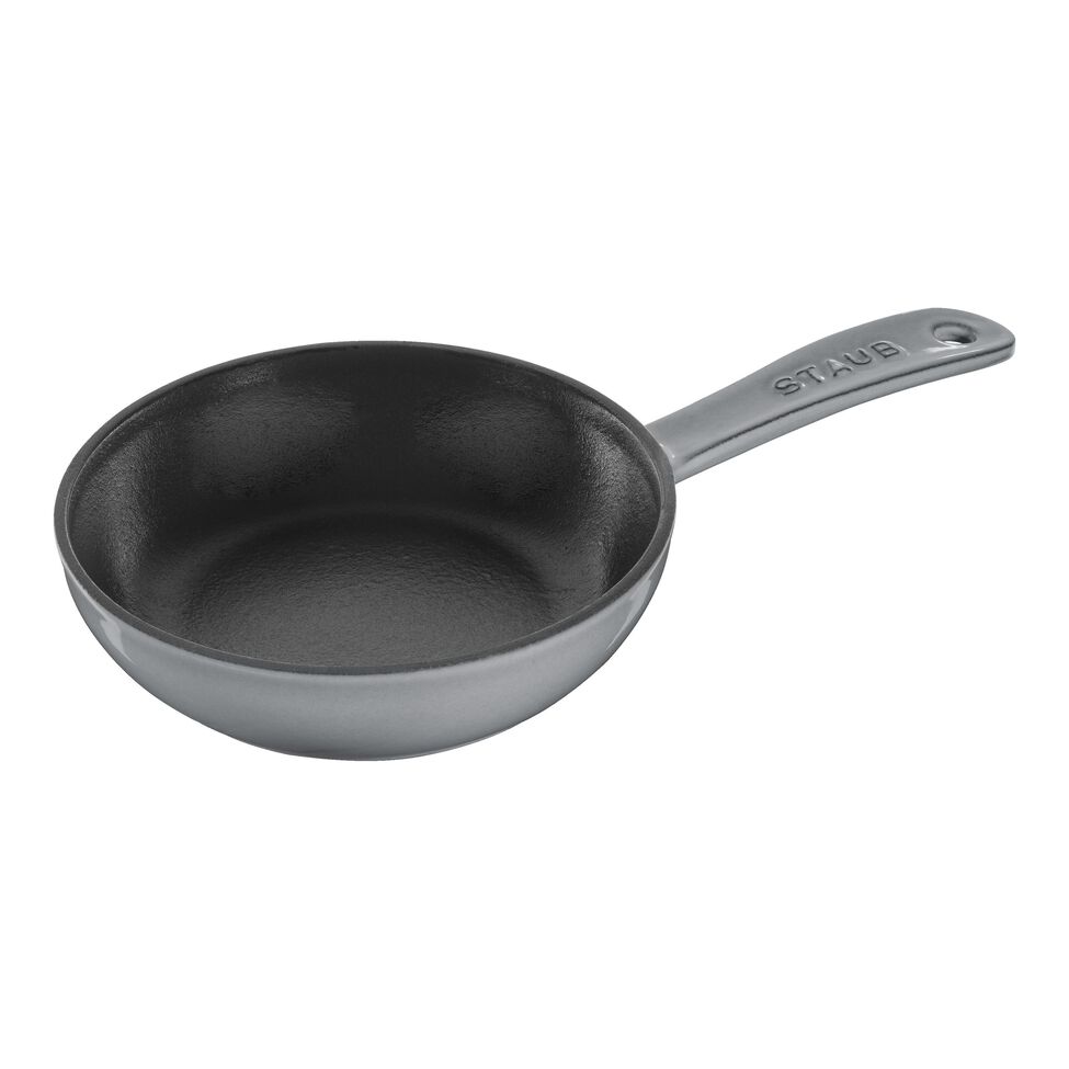 Bratpfanne 16 cm, Gusseisen, Graphit-Grau