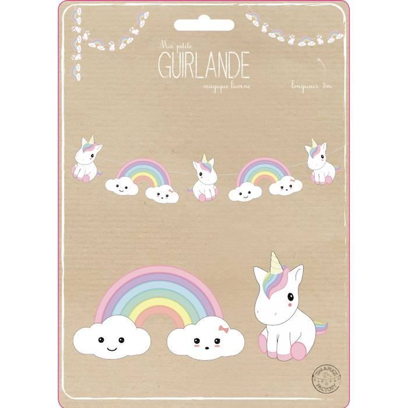 Guirlande Bébé Licorne 3,5 m blanc