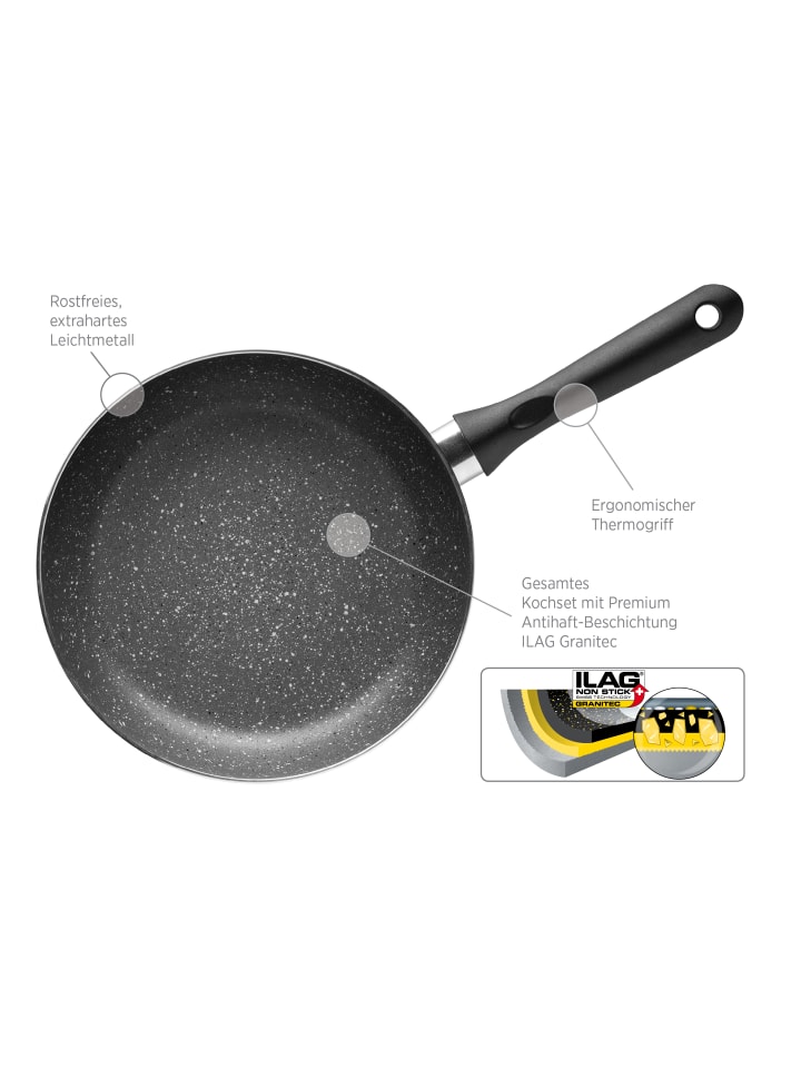 Mäser Kochtopf-Set, Aluminium Izar in Schwarz günstig kaufen onesize