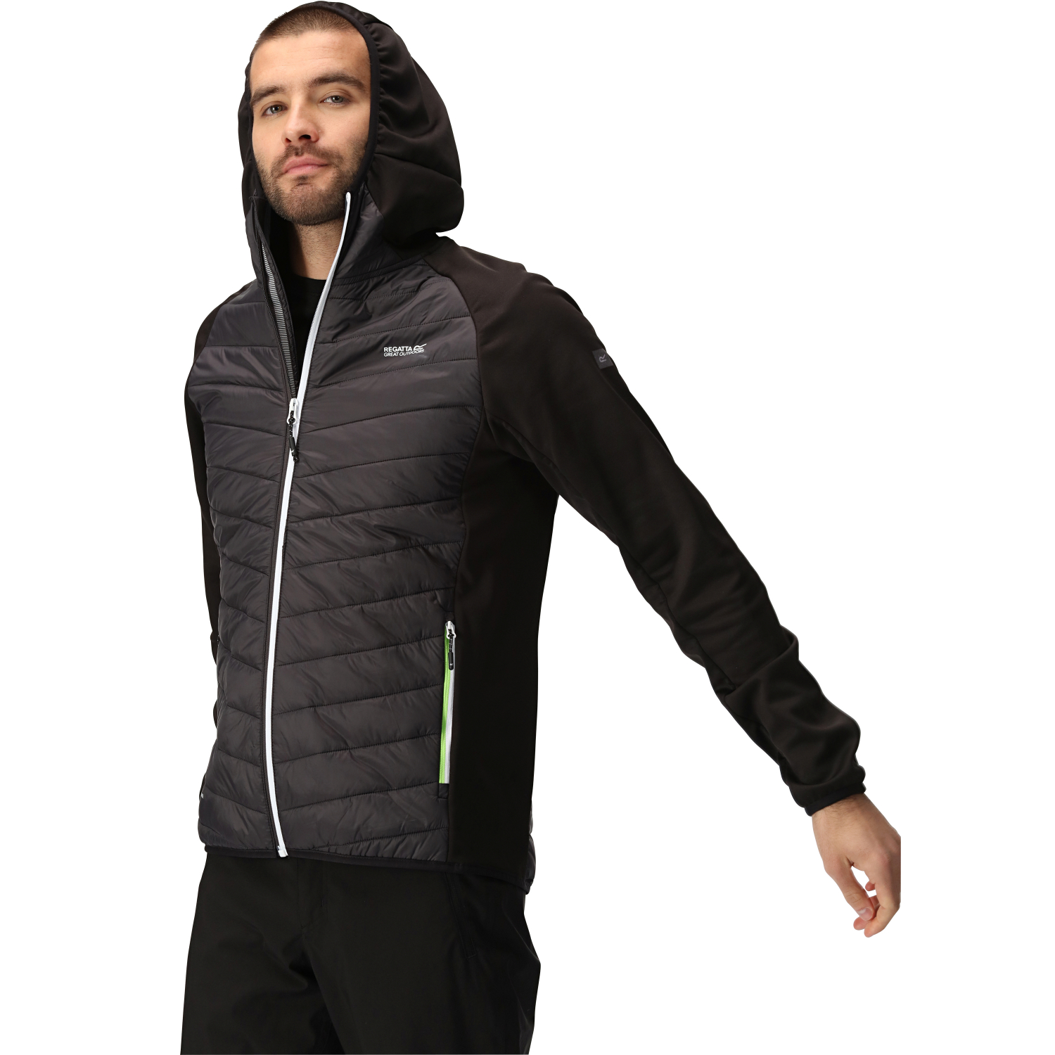Regatta Herren Jacke Andreson VIII Hybrid (schwarz/grau)