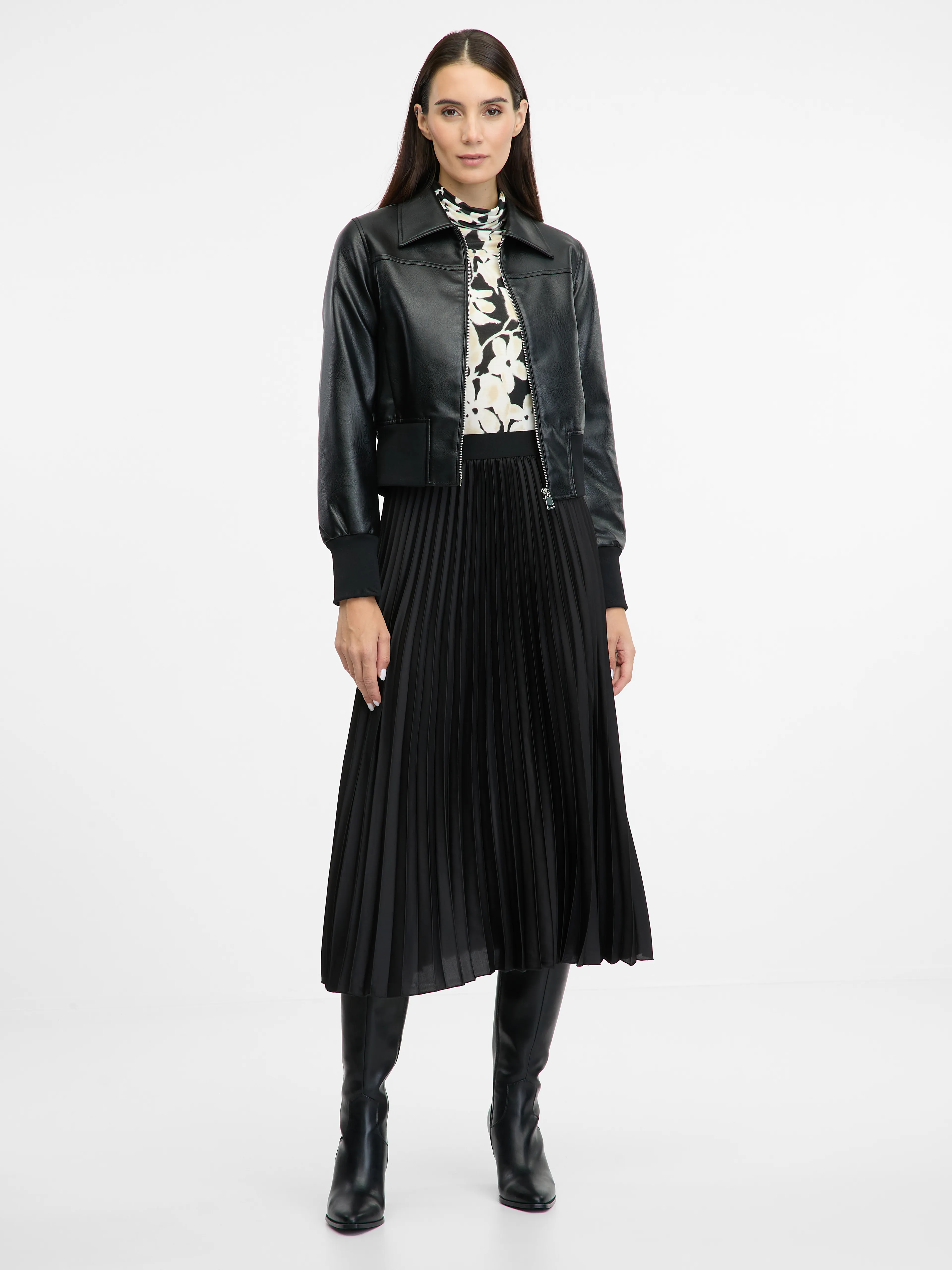 Schwarzer Damen-Midirock ORSAY