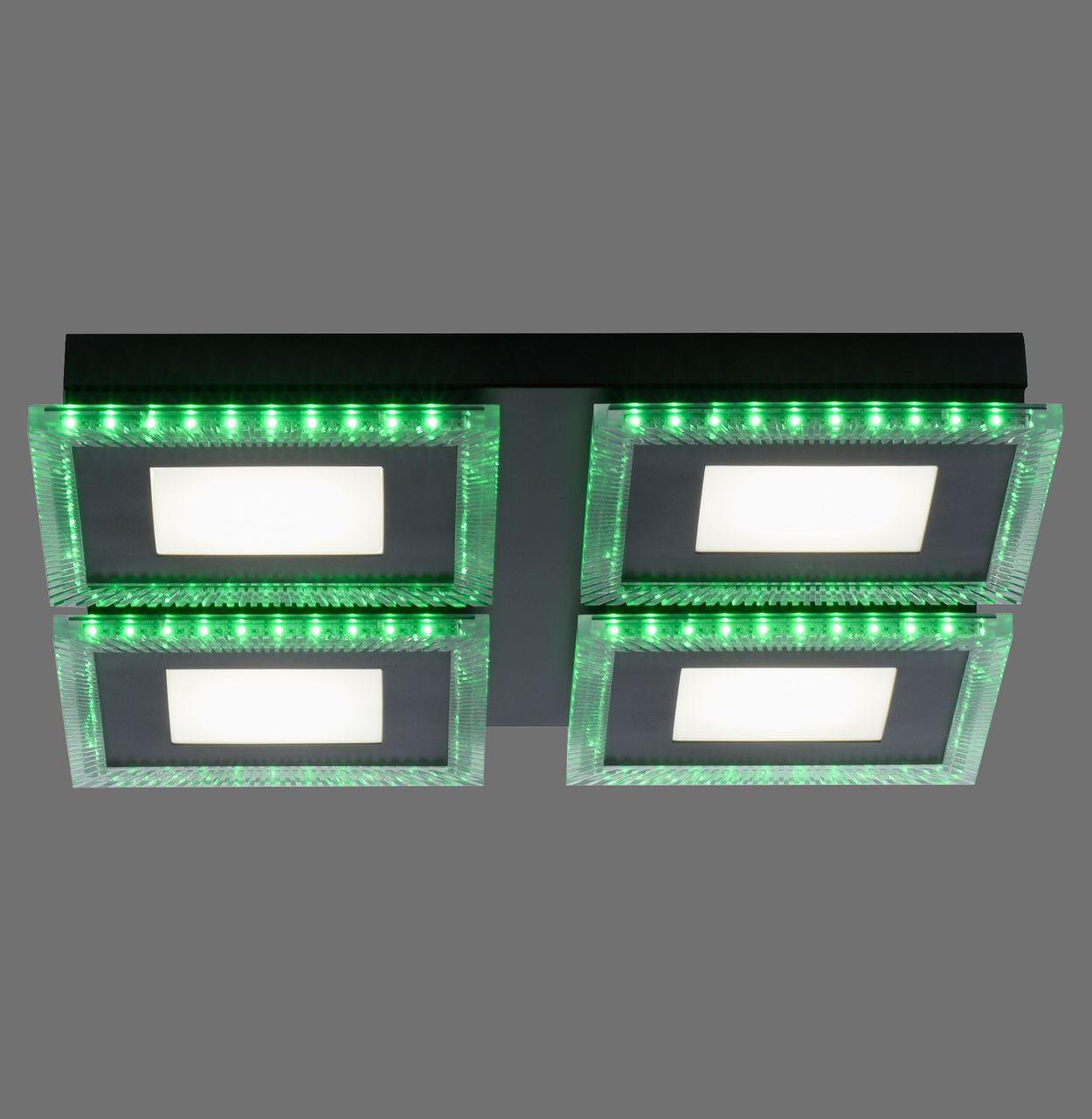 JUST LIGHT LED-Deckenleuchte ACRI, mit RGB Farbmodus, CCT, dimmbar, schwarz