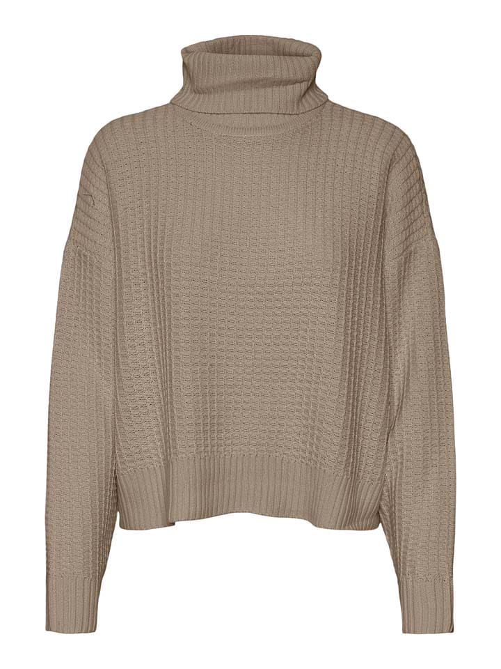 Vero Moda Rollkragenpullover in Taupe günstig kaufen