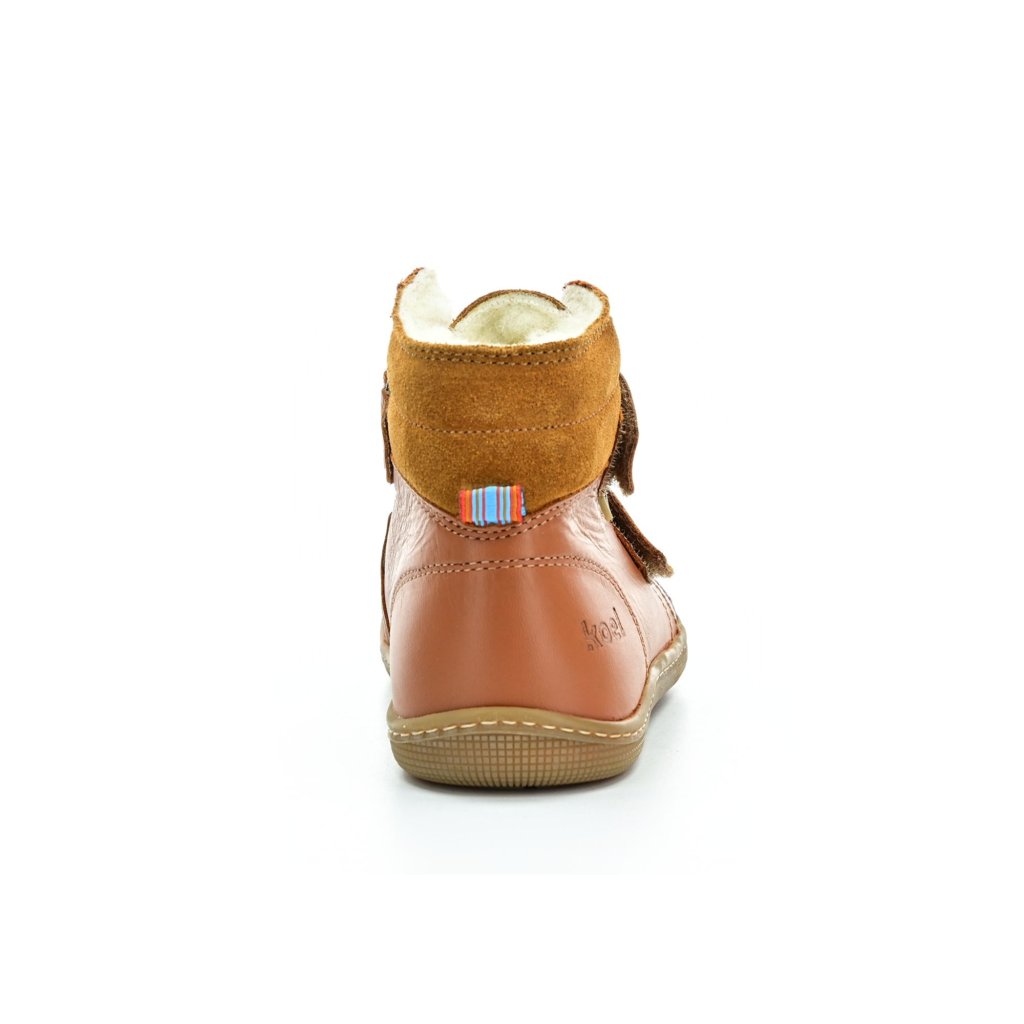 Koel4kids Demil Napa Wool Cognac Winter-Barfußschuhe