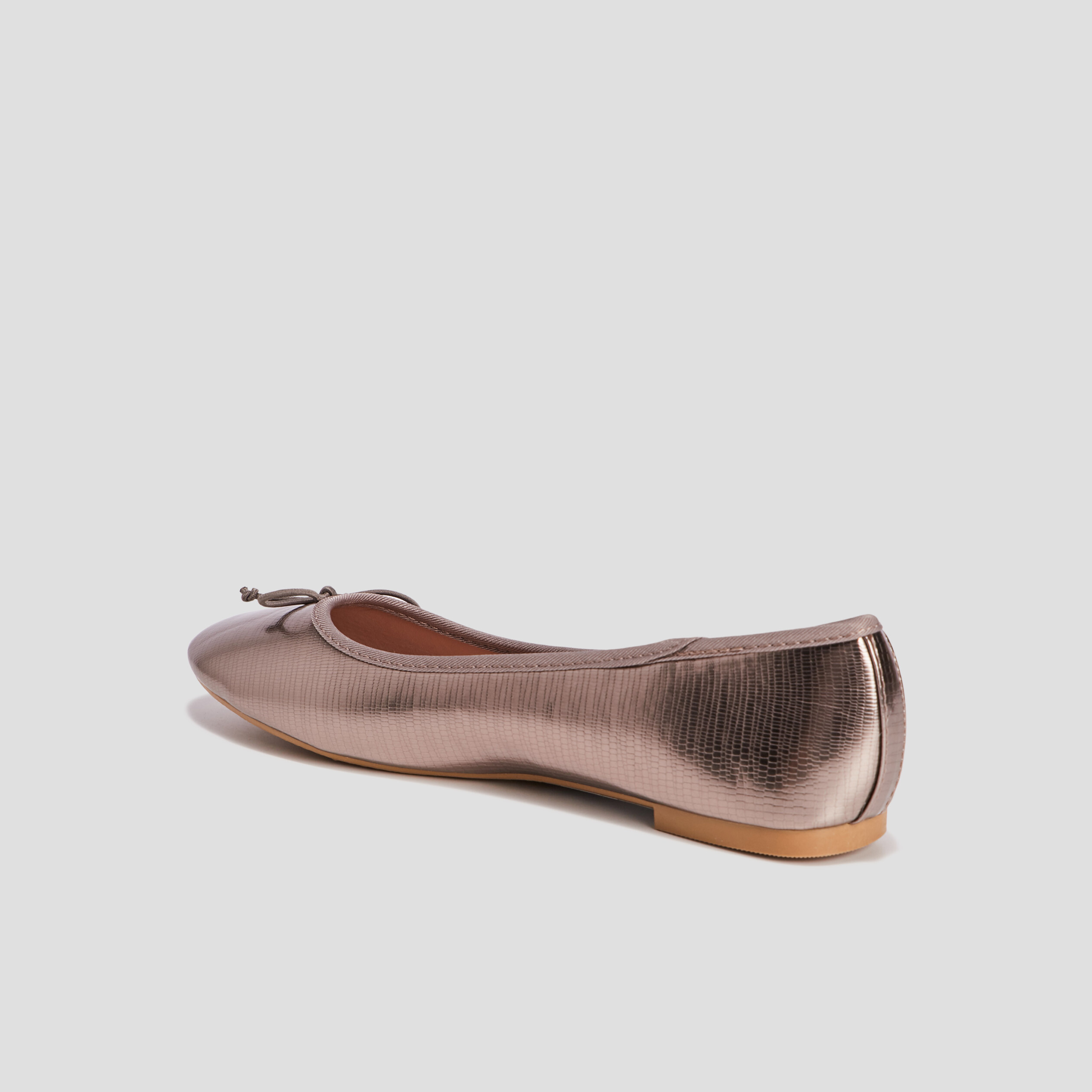 Ballerines avec noeud gris argent femme | La Halle