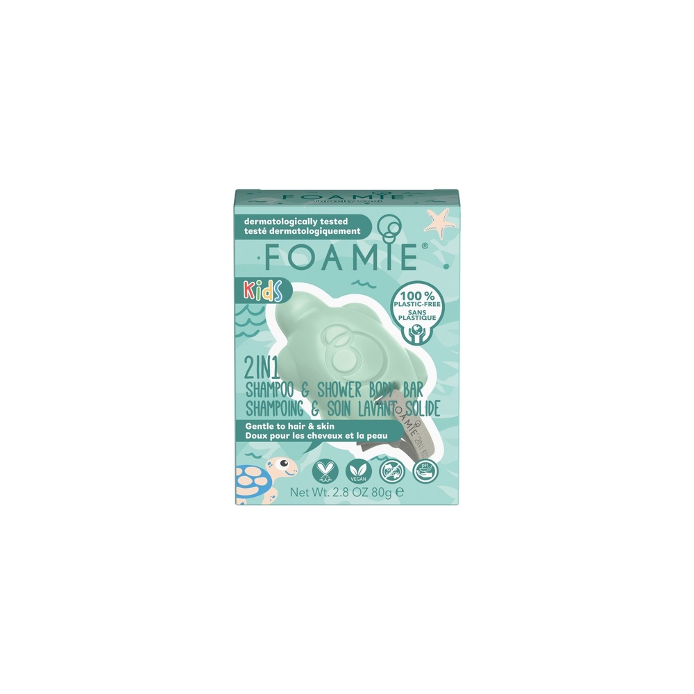 Foamie 2in1 Kid Shower Bar Turtelly Cool Soin lavant solide enfant