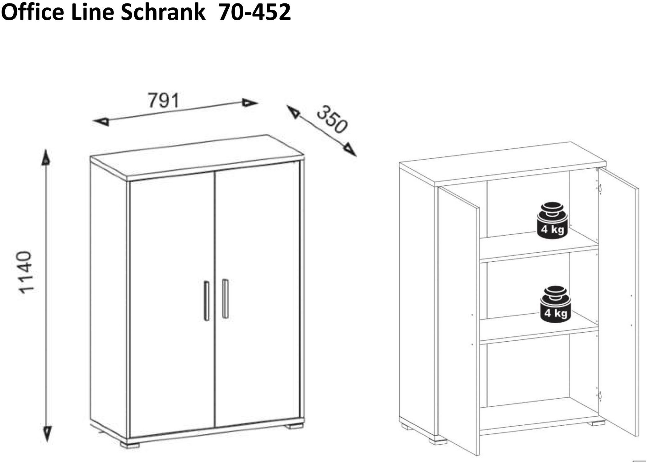 BEGA OFFICE Aktenschrank Office Line Büroschrank, Aktenschrank Mehrzweckschrank wahlweise in 3 Farben