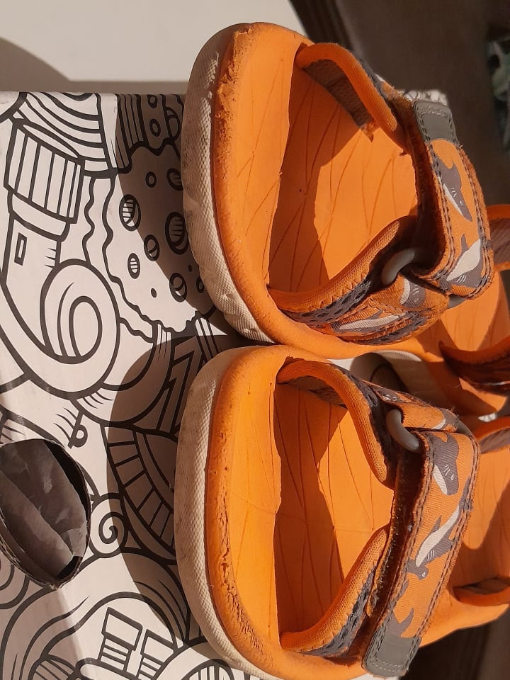 Clarks Sandalen in Grau/ Orange günstig kaufen 32