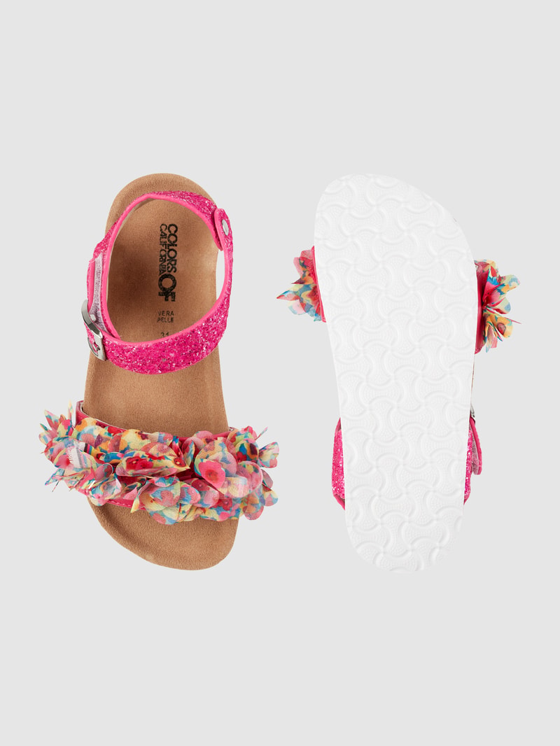 Sandalen mit Glitter-Effekt in pink