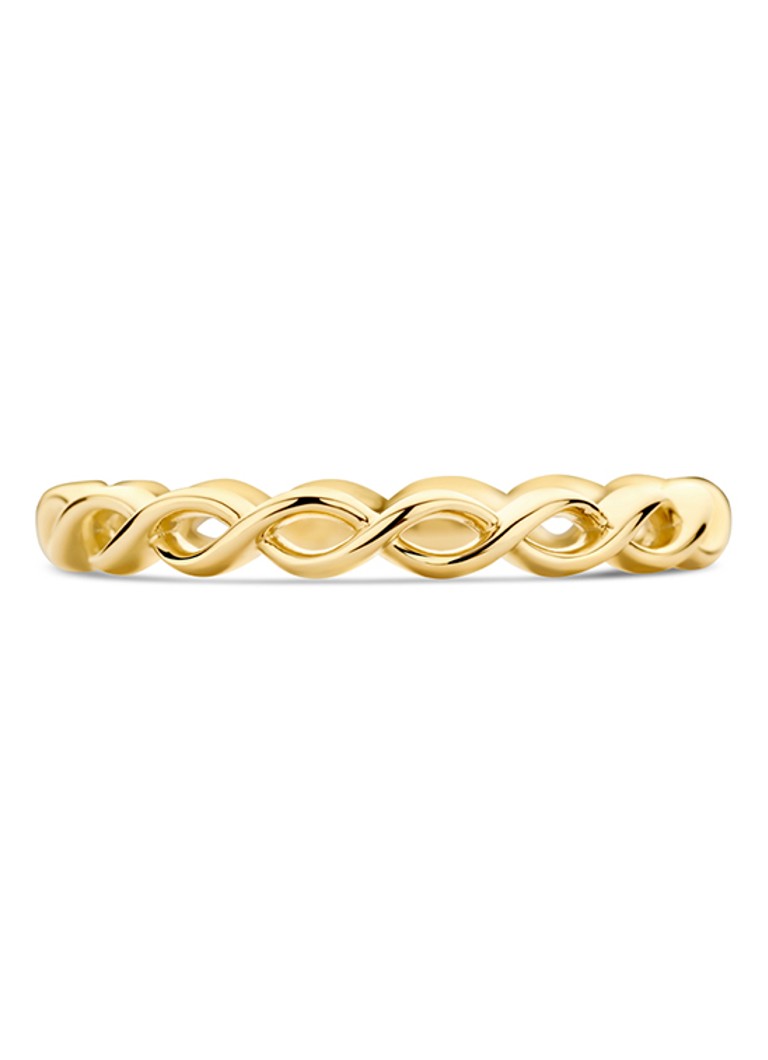 Inel roz pal din aur galben de 14k (1245YGO)