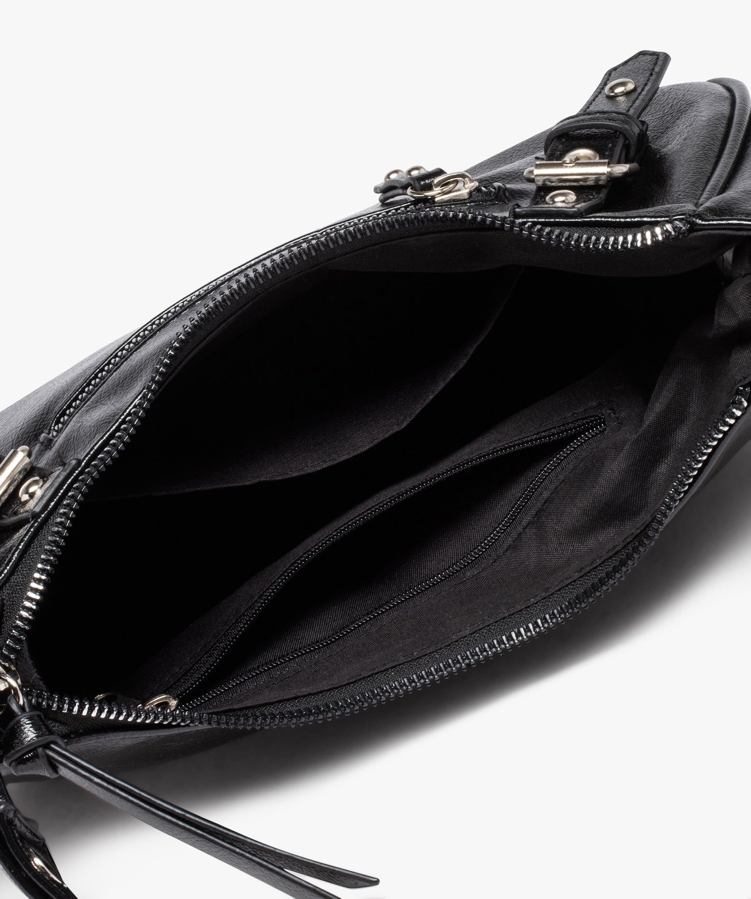 Sac à main compact porté épaule noir | GEMO