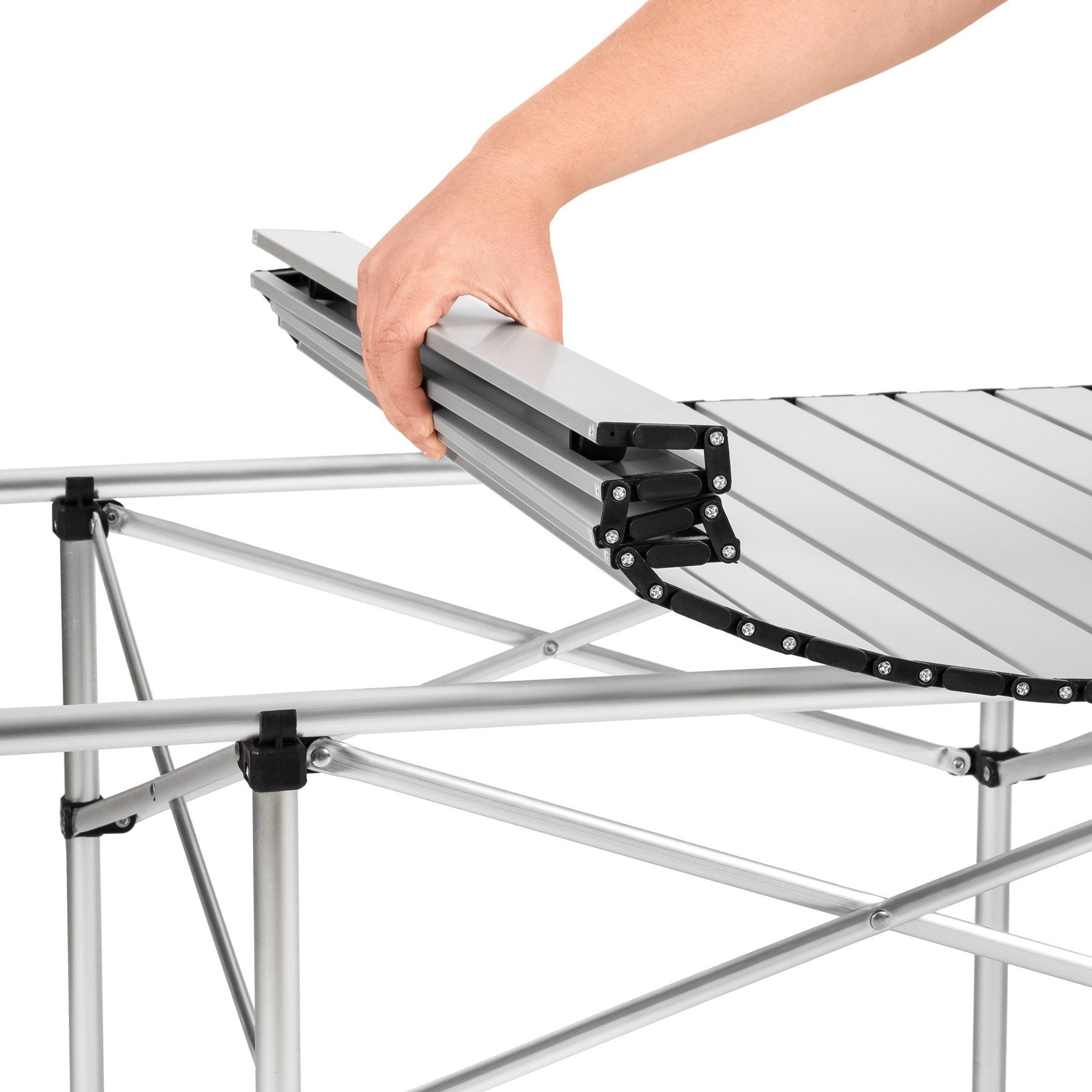 tectake Campingtisch Camping Klapptisch aus Aluminium inkl. Tasche (1-St., 1 tlg)
