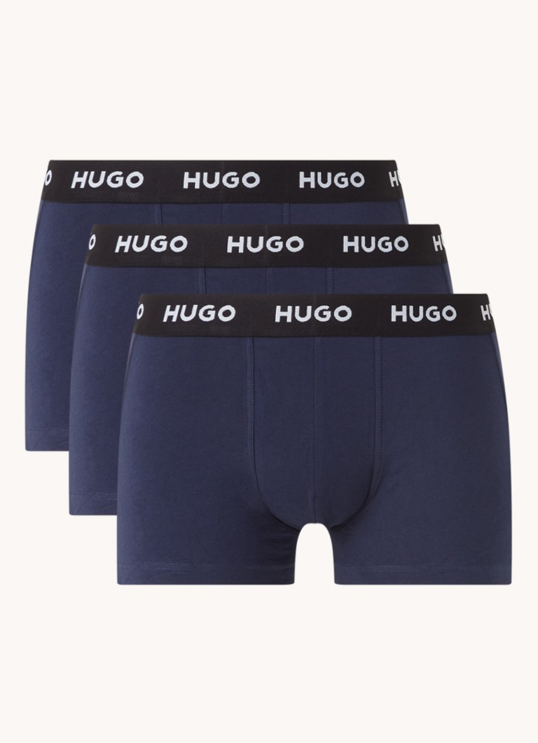 Lot de 3 boxers HUGO BOSS avec ceinture logotée