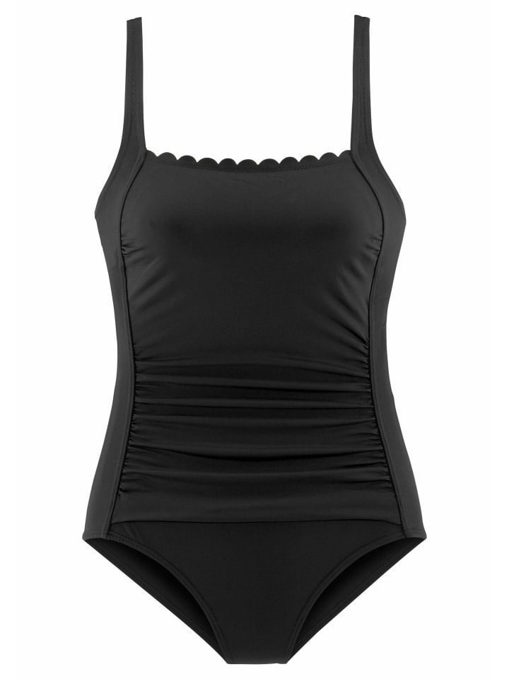 LASCANA Badeanzug in schwarz-weiß günstig kaufen