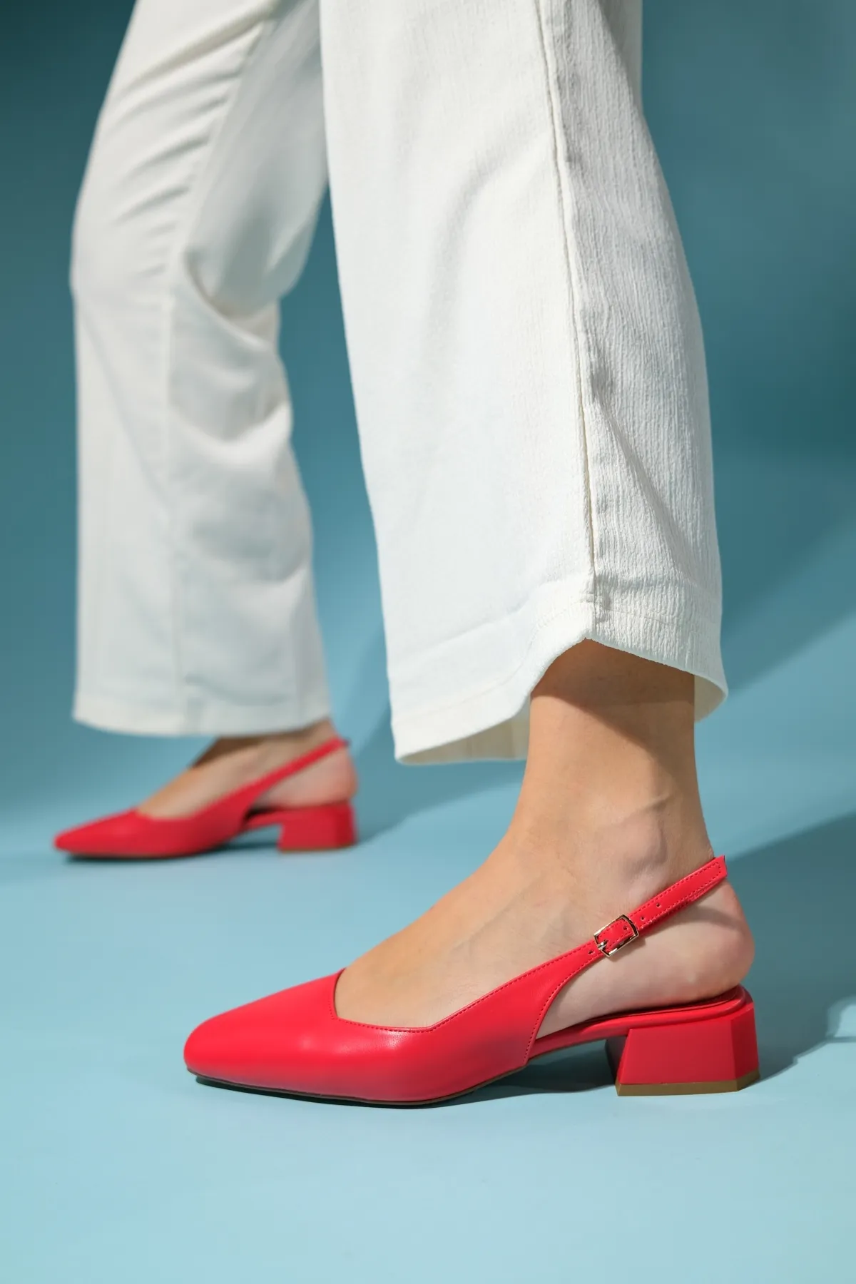 LuviShoes  STATE Rote Haut Damenschuhe mit Absatz