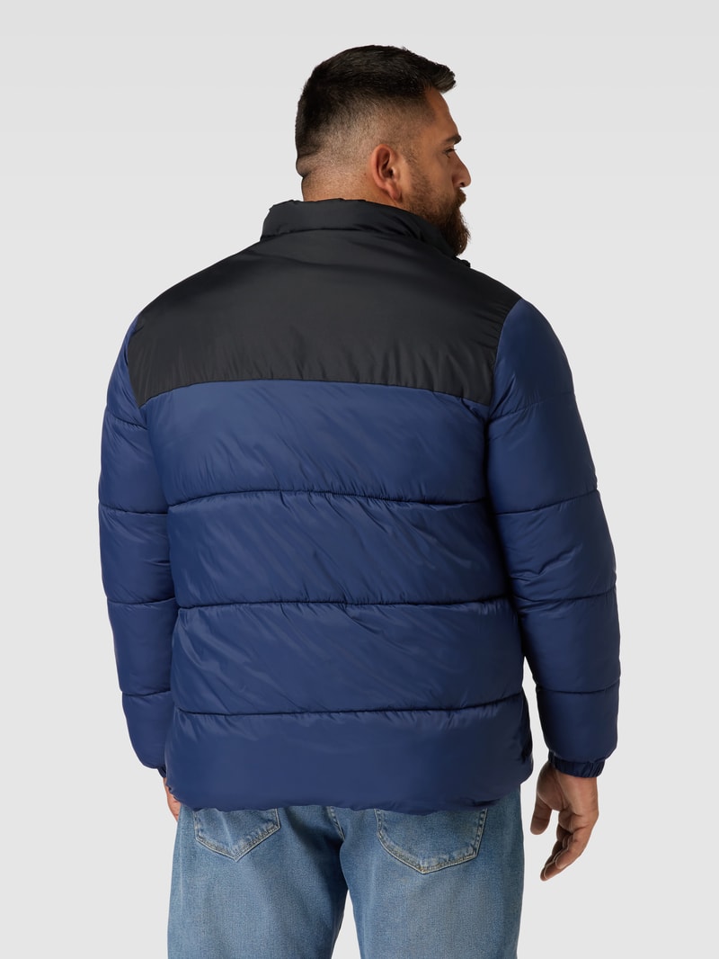 PLUS SIZE Steppjacke im Two-Tone-Design Modell 'TOBY' in dunkelblau