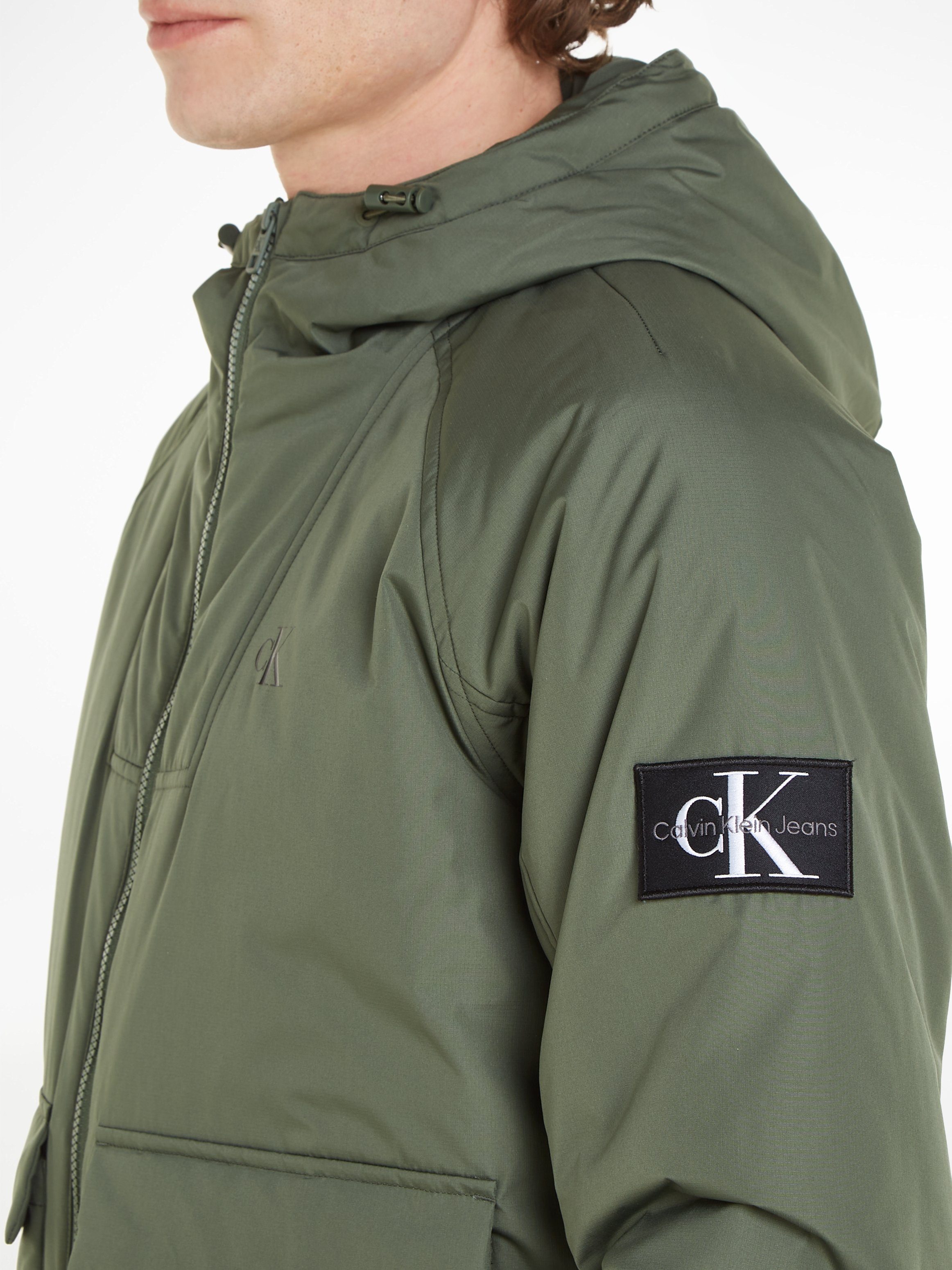 Calvin Klein Jeans Steppjacke PADDED HOODED HARRINGTON