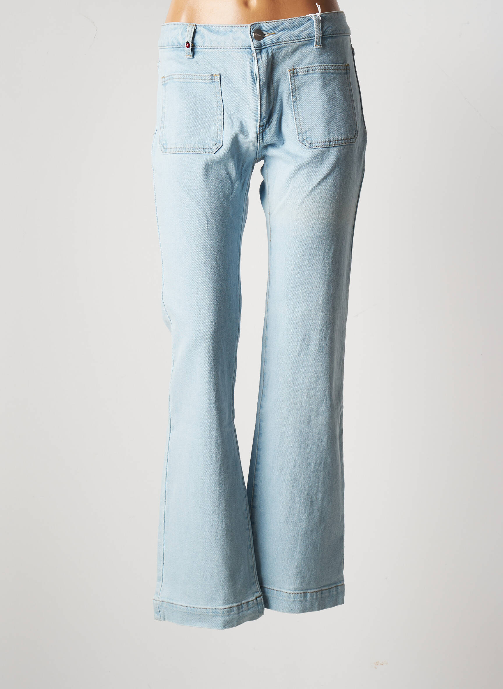 F A M  Jeans Bootcut Femme couleur bleu