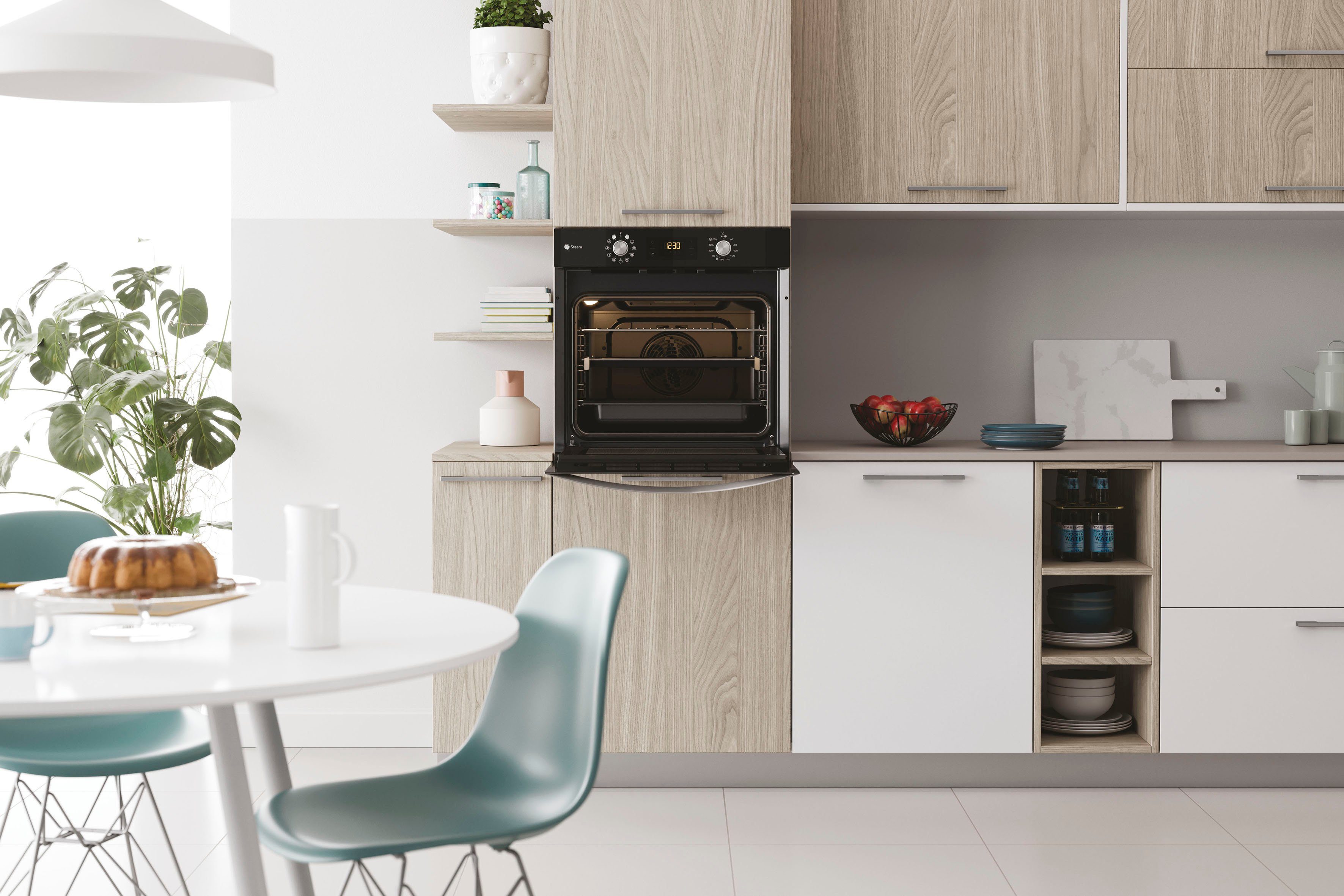 Privileg Einbaubackofen PBWK3 JH8S BLG, mit Backauszug, Hydrolyse, Dampffunktion