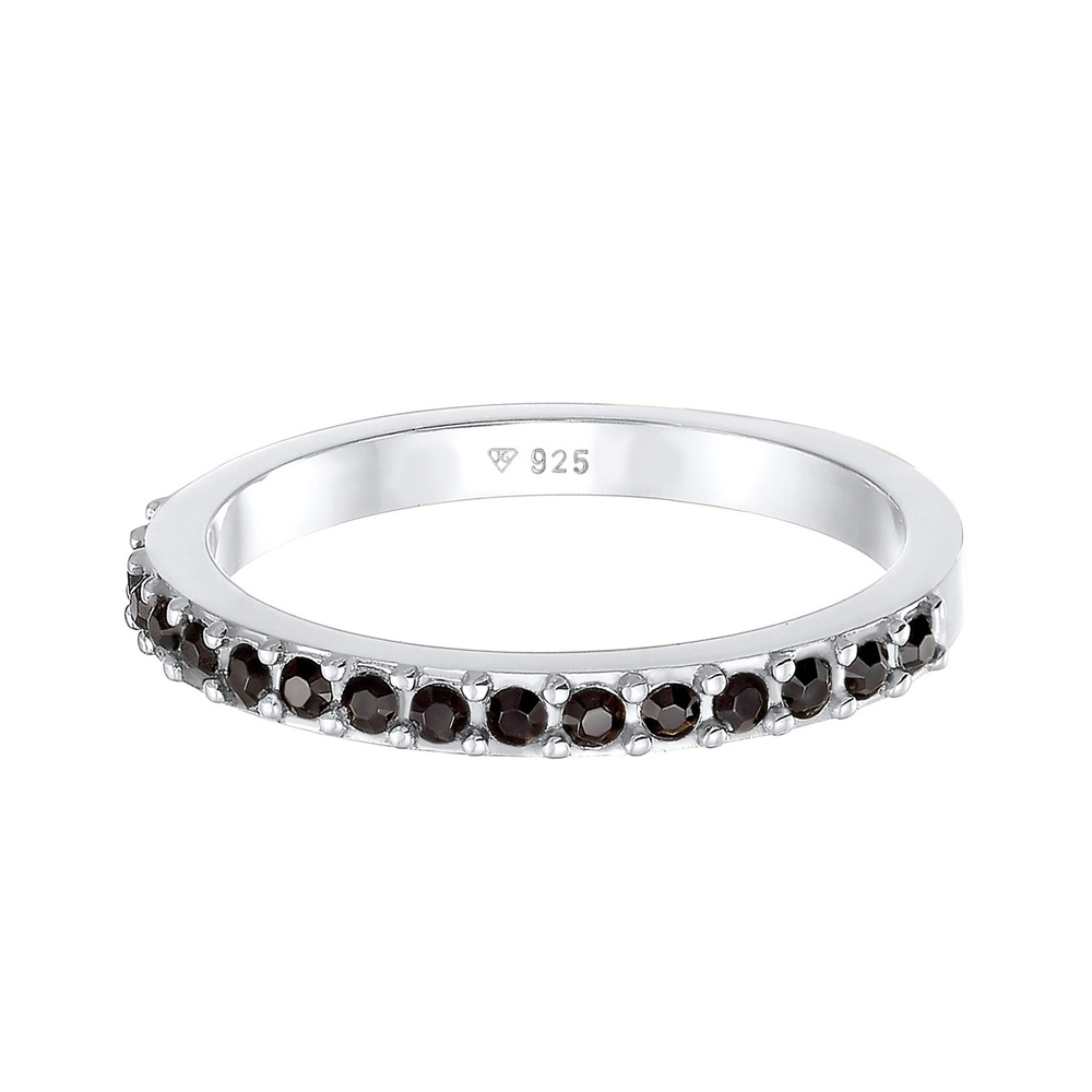 Elli Elli Bague Bracelet femme Memoire avec cristaux en argent sterling 925 Bague