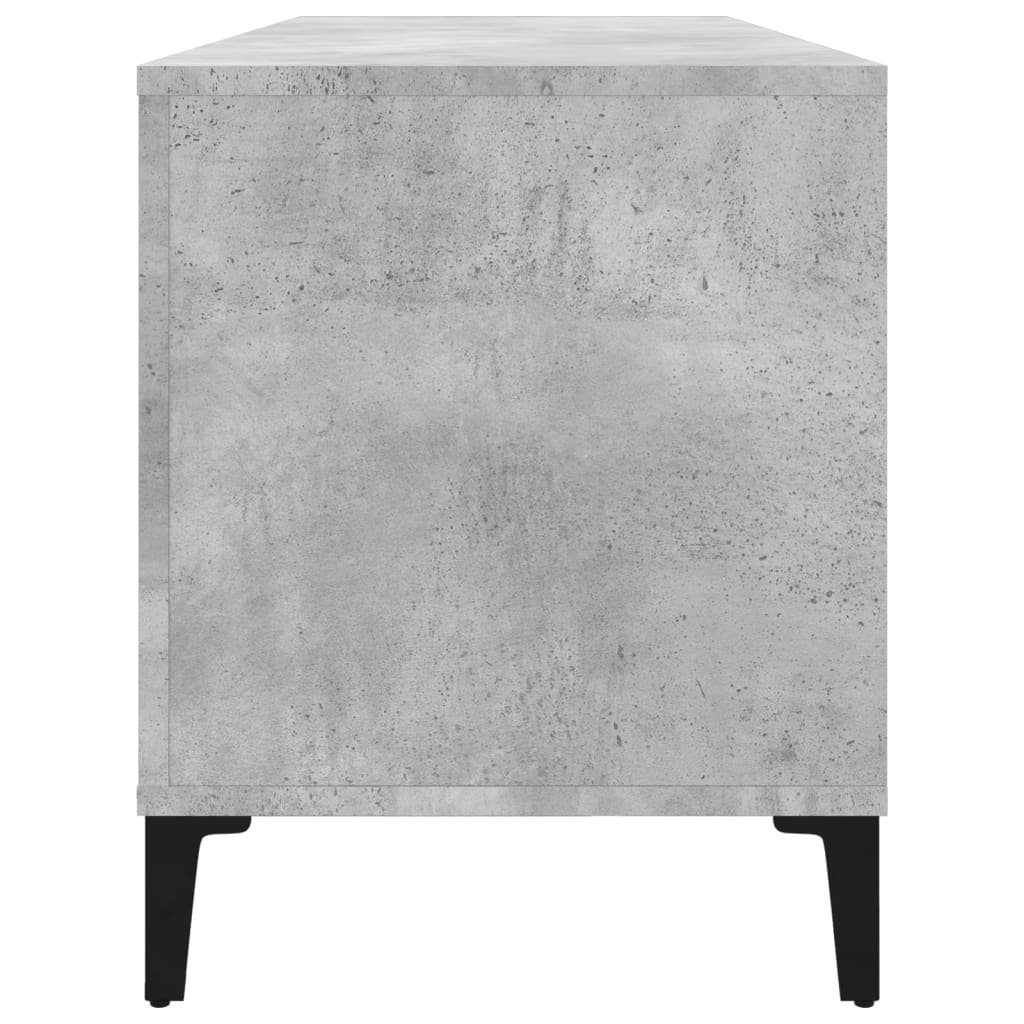 vidaXL Media-Regal Plattenschrank Betongrau 100x38x48 cm Holzwerkstoff, 1-tlg.