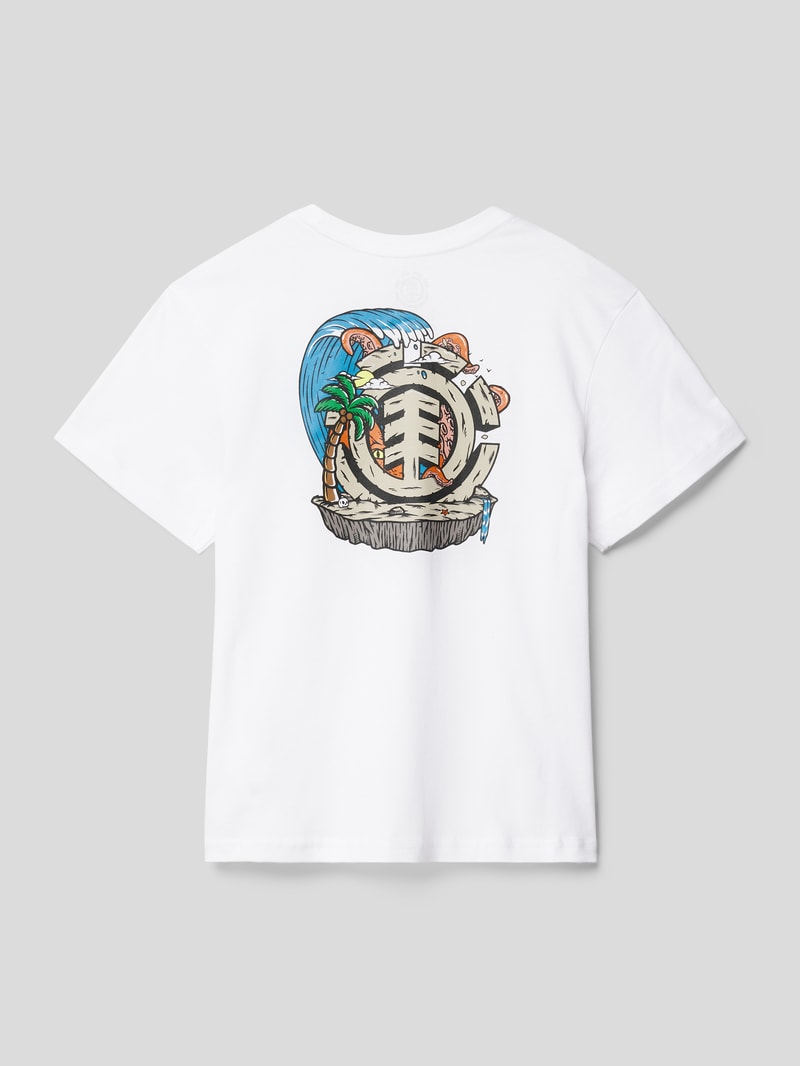 T-Shirt mit Motiv-Print Modell 'ICON ISLAND' in weiß