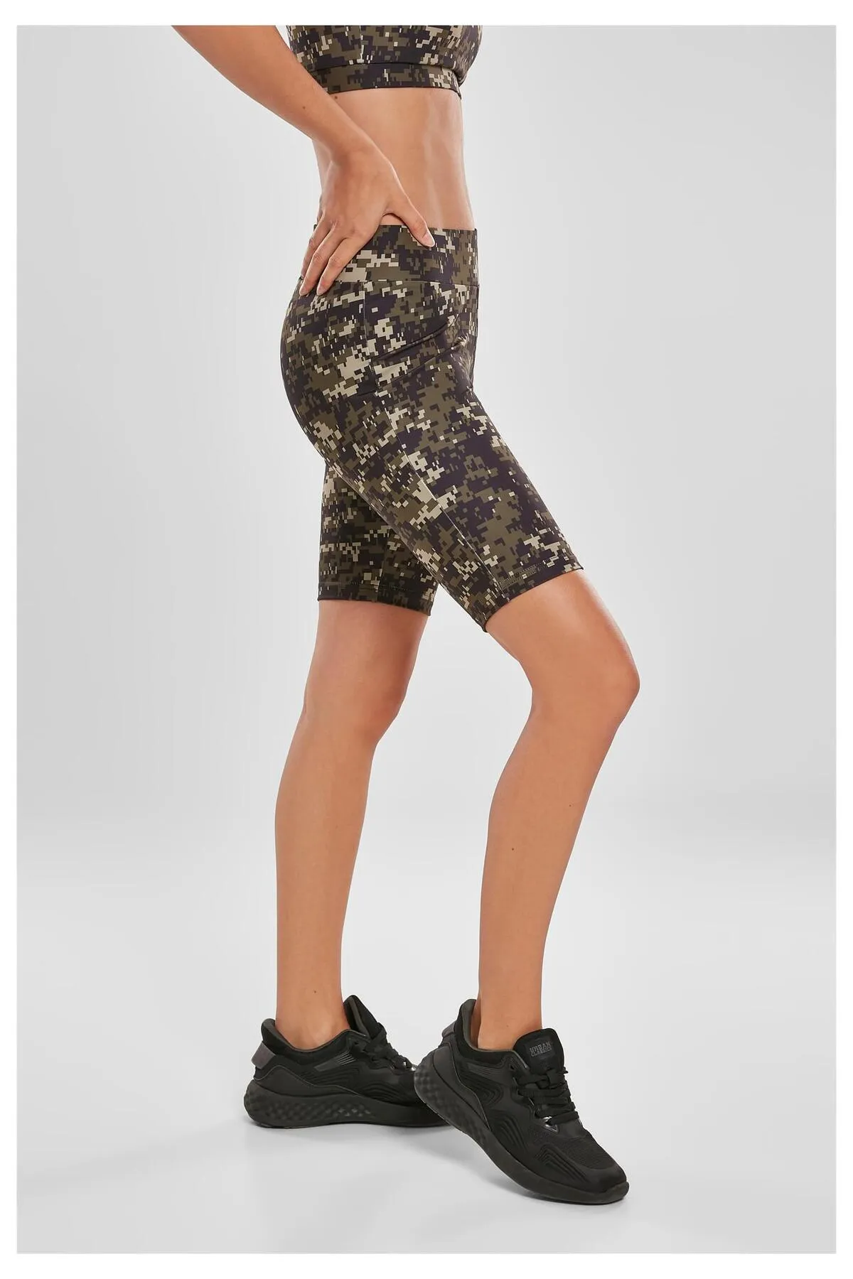 Urban Classics  Damen Ladies High Waist Camo Tech Cycle Shorts