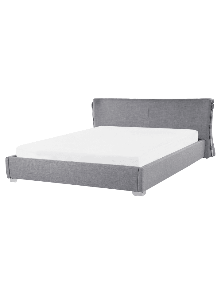 Beliani Doppelbett PARIS in Grau/Silber - (W) 195 x (H) 83 x (L) 228 cm günstig kaufen onesize