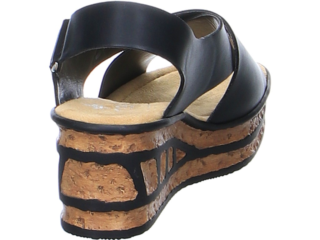 RIEKER Klassische Sandalen schwarz