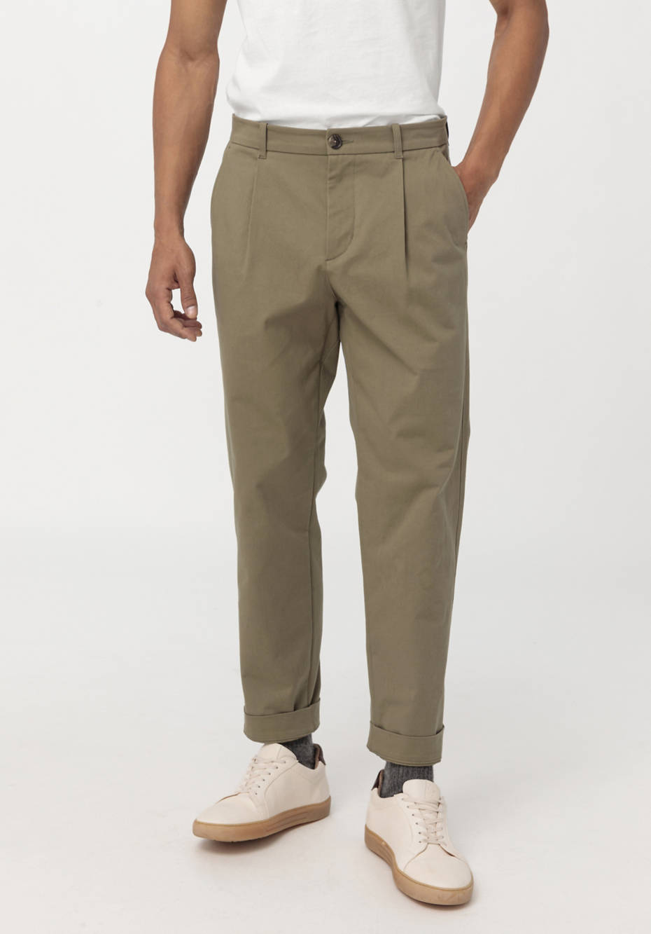 Hose Relaxed Fit aus Bio-Baumwolle mit Hanf