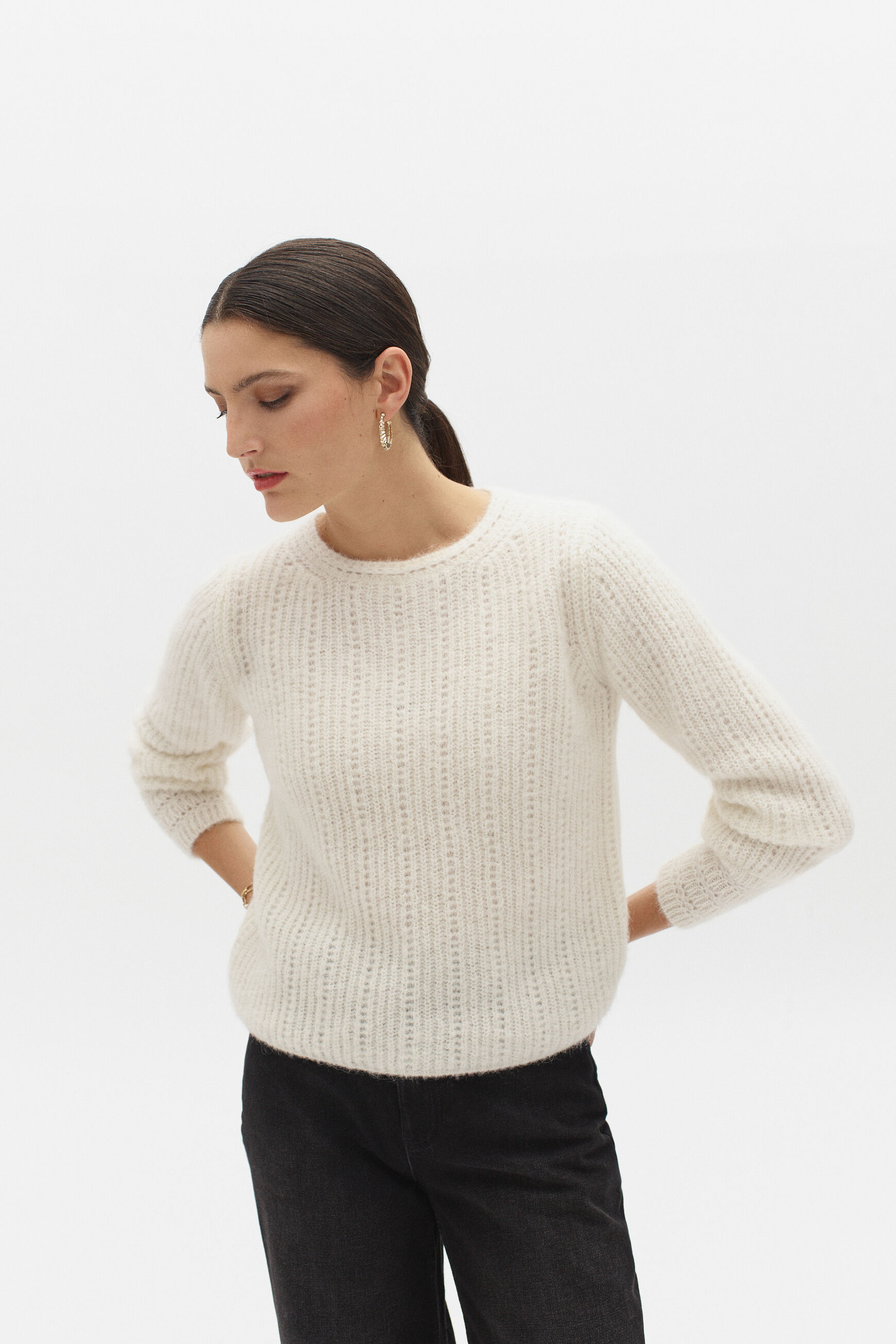 pull irina ivoire femme