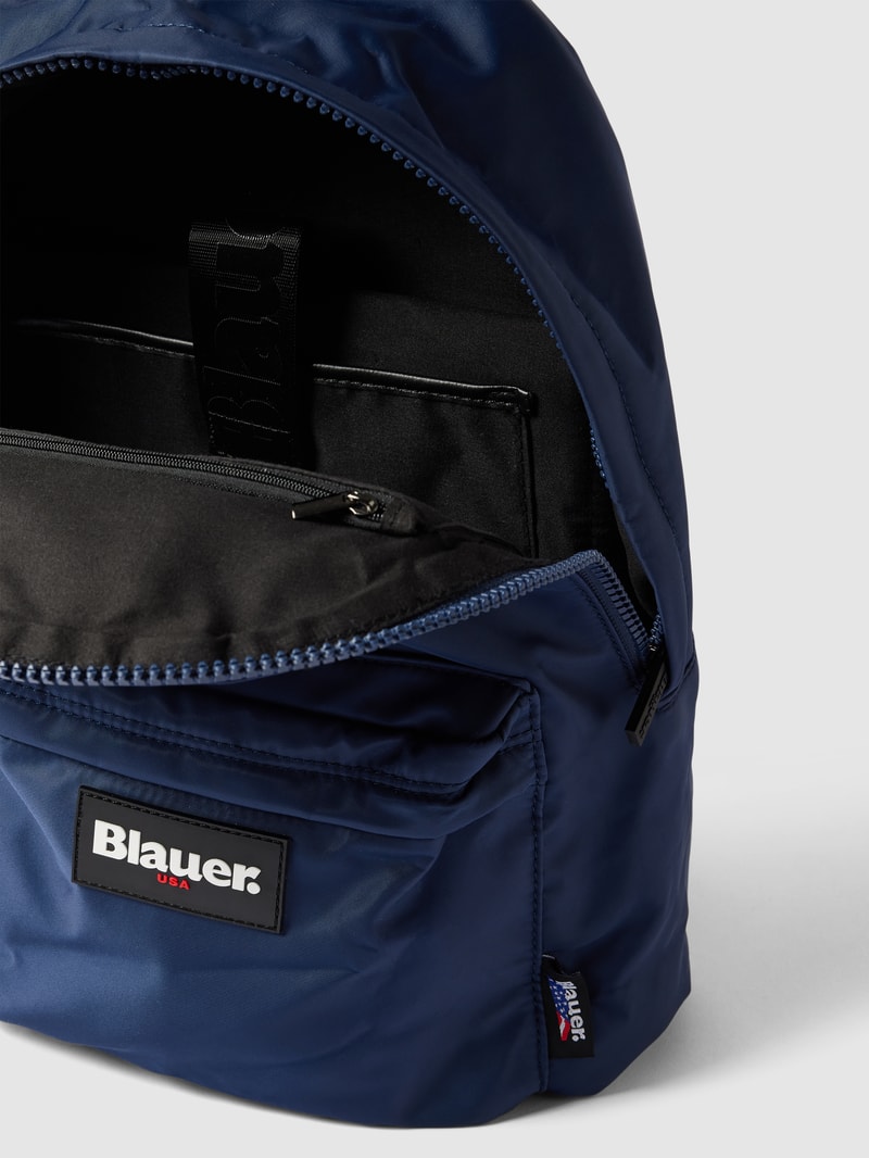Rucksack mit Label-Patch Modell 'EASY' in marineblau