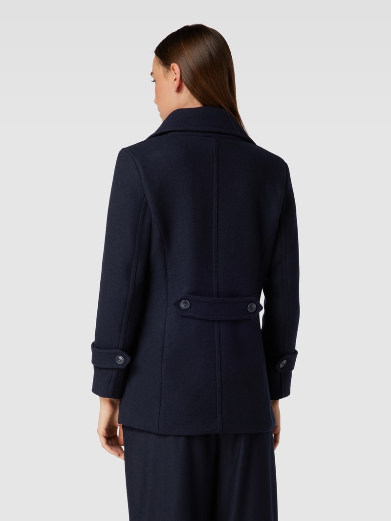 Jacke mit doppelreihiger Knopfleiste Modell 'CABAN' in marineblau