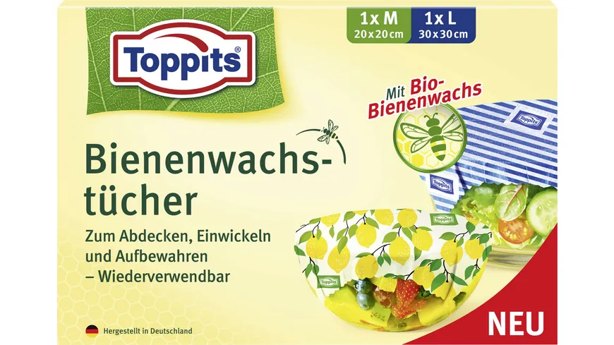 Toppits Bienenwachstücher 2er Set