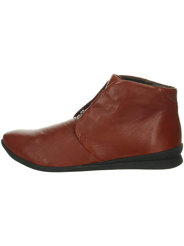 Think! Leder-Ankle-Boots in Braun günstig kaufen