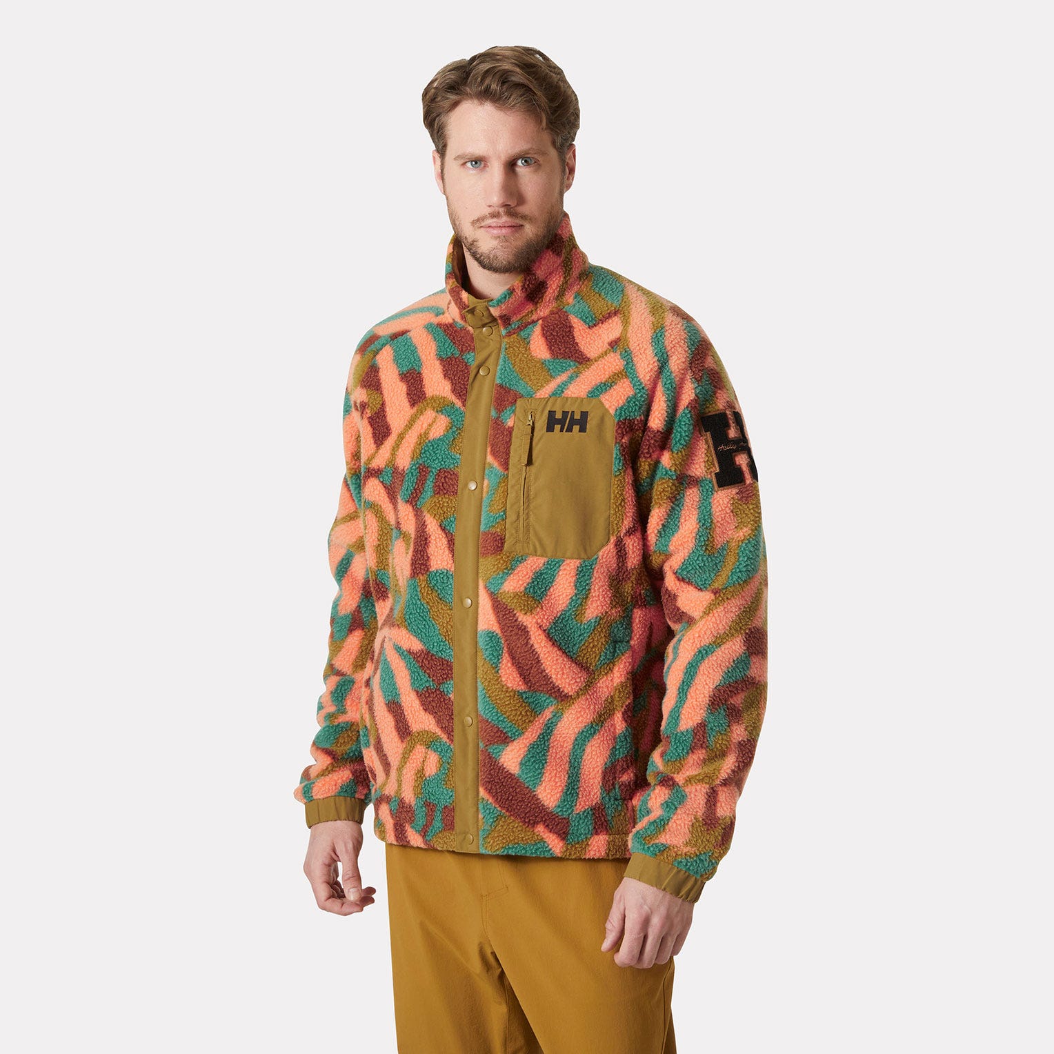 Men's Panorama Printed Pile Snap