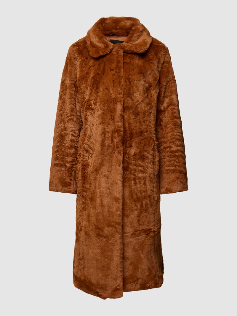 Mantel aus Teddyfell Modell 'Calino' in cognac