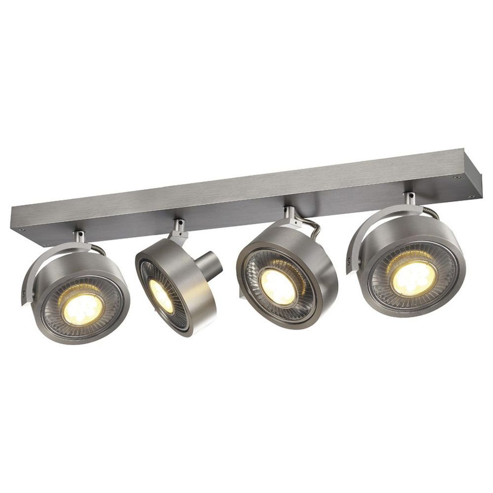 SLV Deckenspot Deckenleuchte Kalu Cw in Silber GU10 4-flammig, keine Angabe, Leuchtmittel enthalten: Nein, warmweiss, Deckenstrahler, Deckenspot, Aufbaustrahler