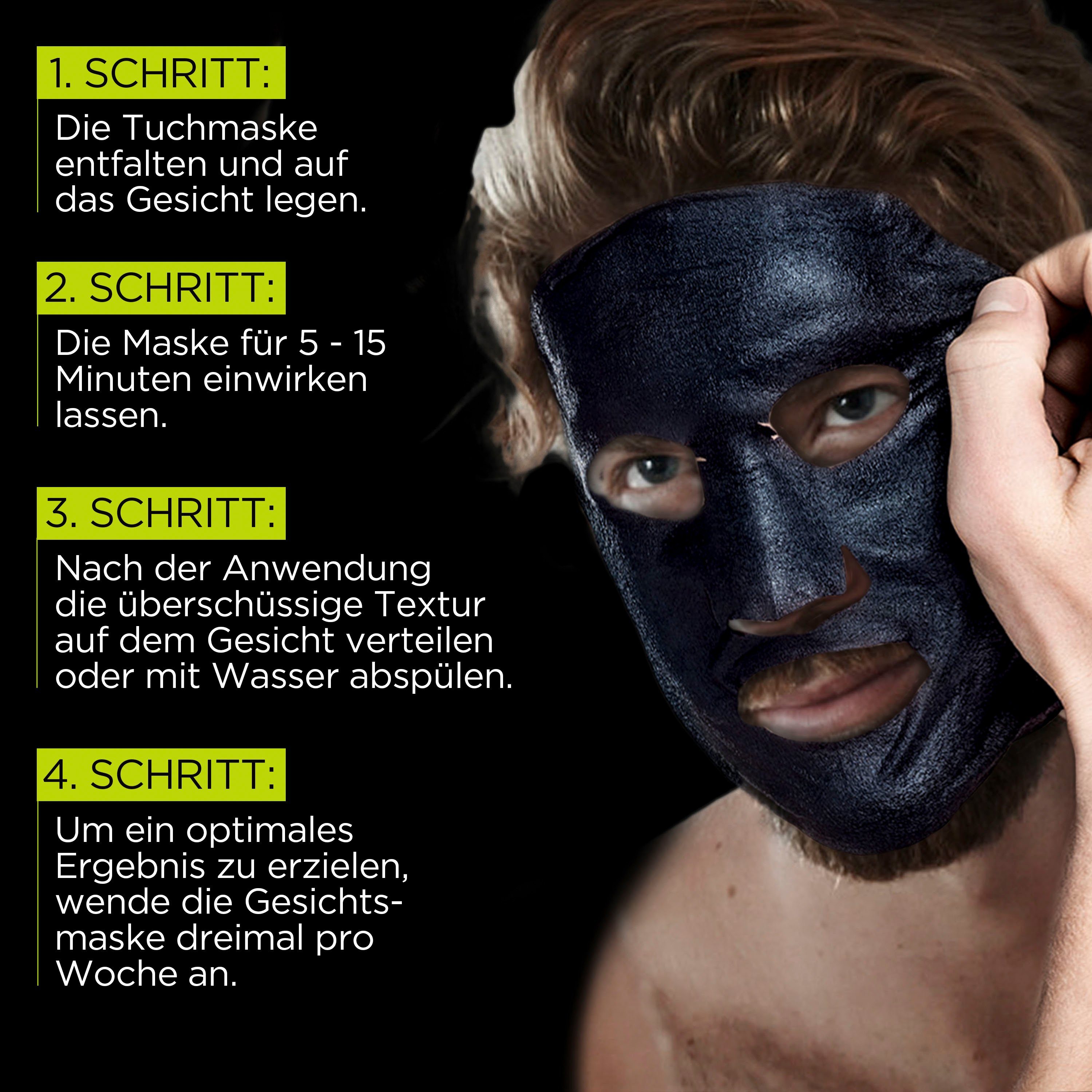 L'ORÉAL PARIS MEN EXPERT Gesichtsmasken-Set Pure Charcoal und Hydra Energy Set, 4-tlg.