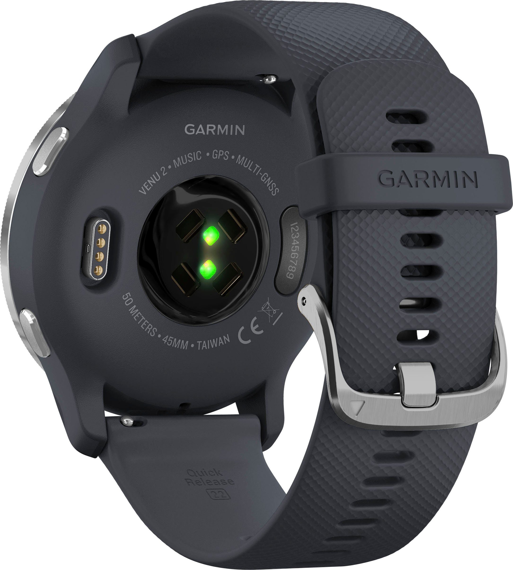 Garmin Venu 2 Smartwatch (3,3 cm/1,3 Zoll), 25 vorinstallierten Sport-Apps