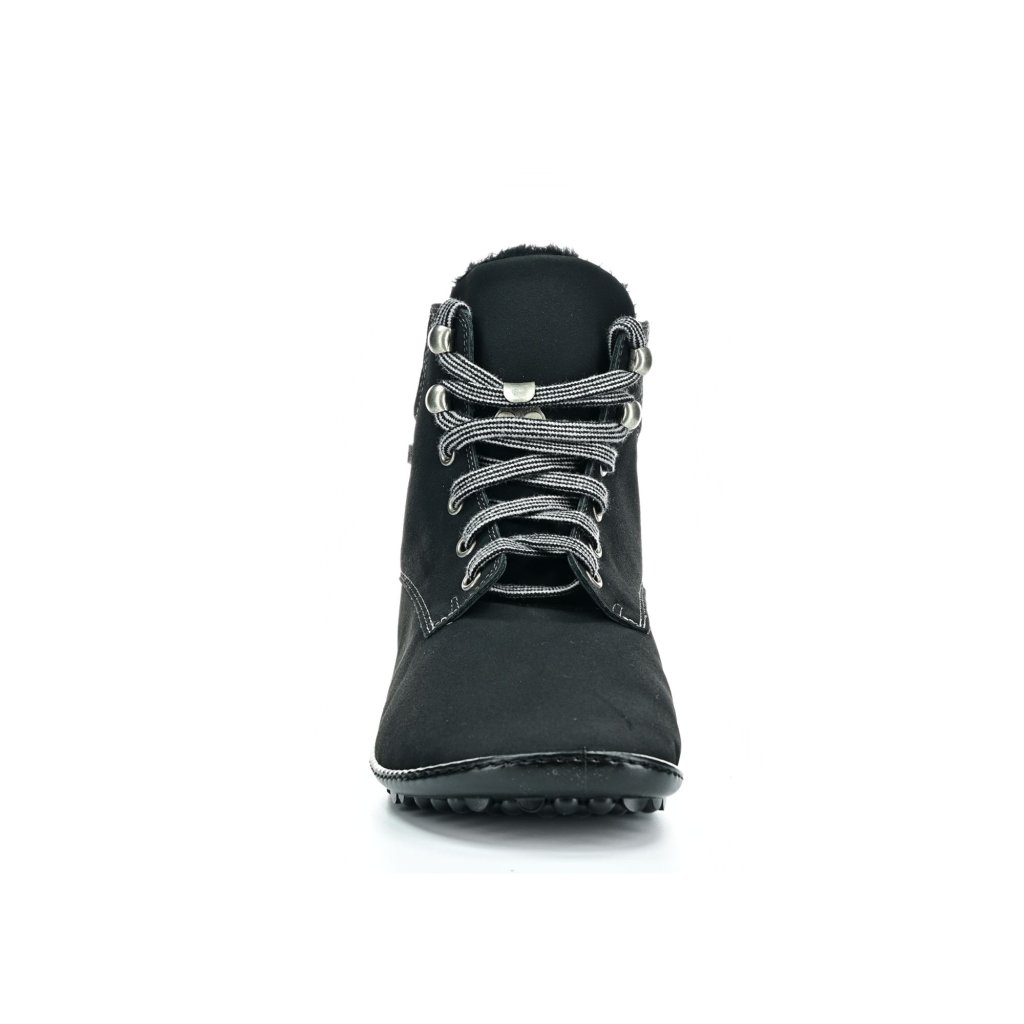 Leguano Icebare schwarze Winter-Barfußstiefeletten