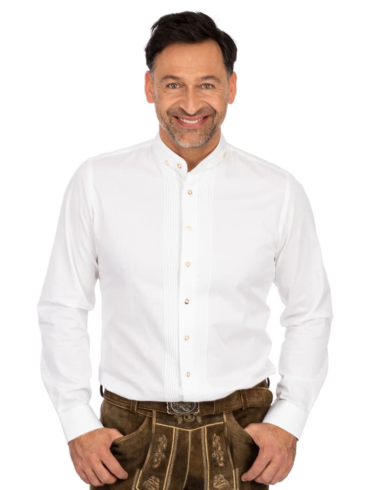 Almsach Stehkragenhemd LF181 in weiß günstig kaufen