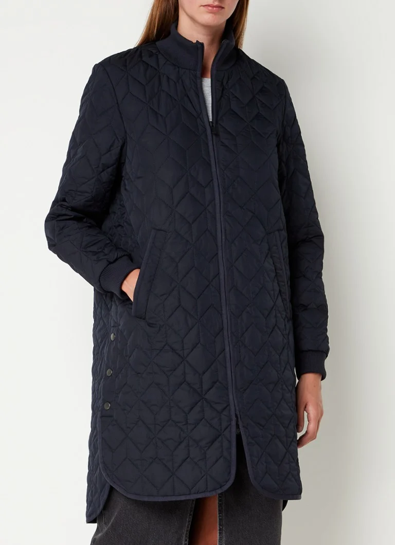Ilse Jacobsen Quilted jacket with quilt pattern and side pockets